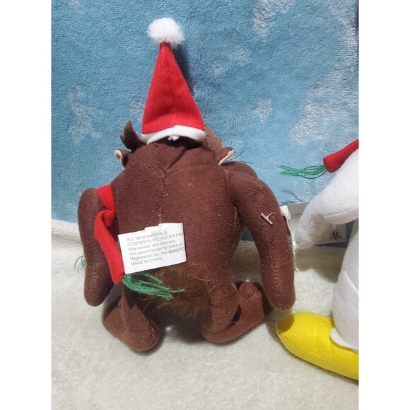 Vintage XMAS Looney Tunes Plush Lot NWT 1997 Tasmanian Devil Sylvester Foghorn - Picture 7 of 9